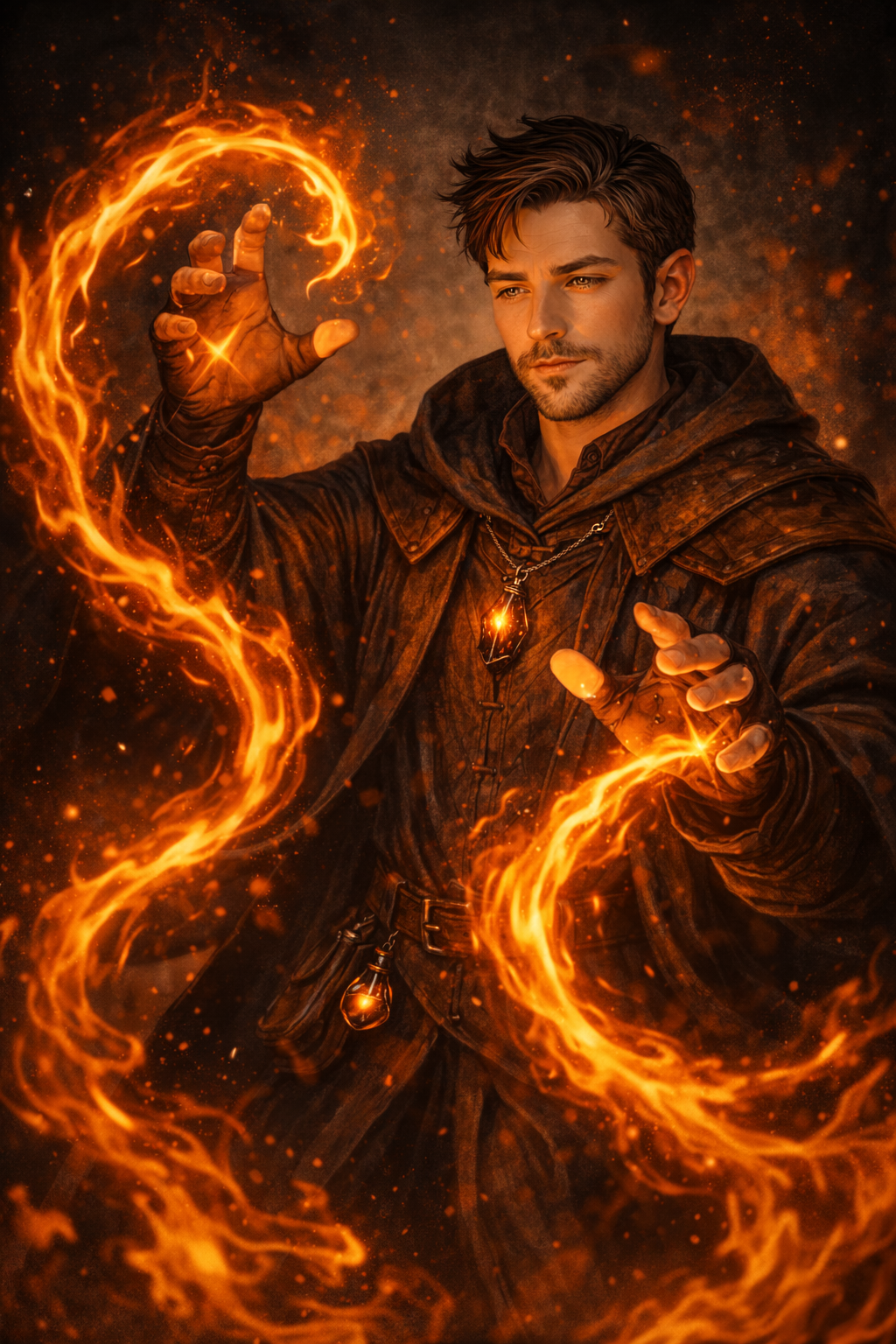 Theron wirkt Feuermagie